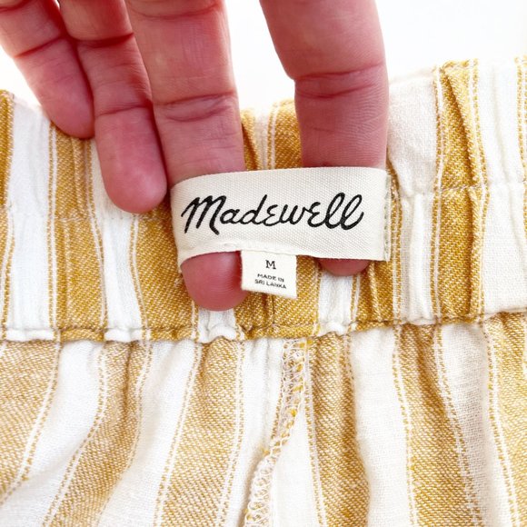Madewell | Tapered Huston Pull-On Crop Striped Pants | M - Picture 8 of 9